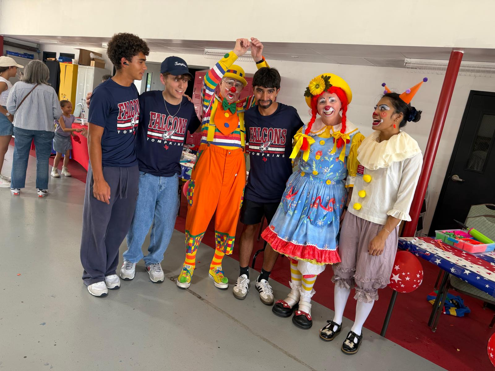 Club members with community volunteers during the American Legion Post 164 event